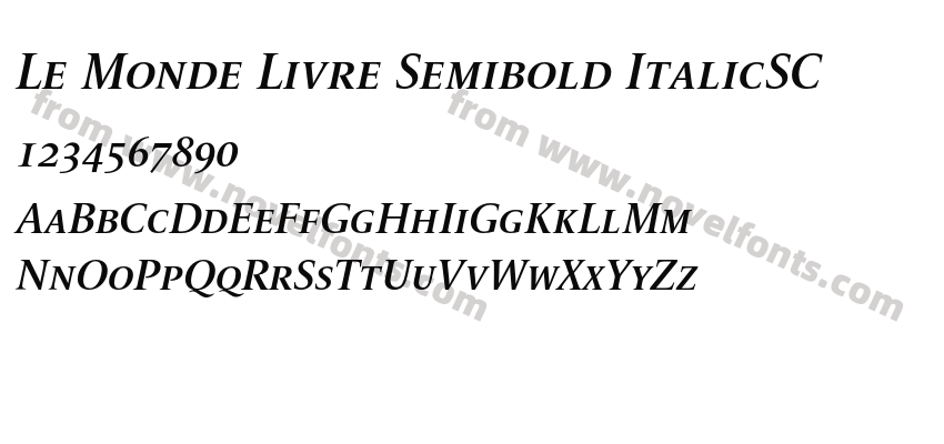 Le Monde Livre Semibold ItalicSCPreview