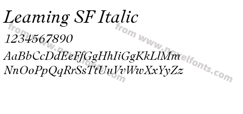 Leaming SF ItalicPreview