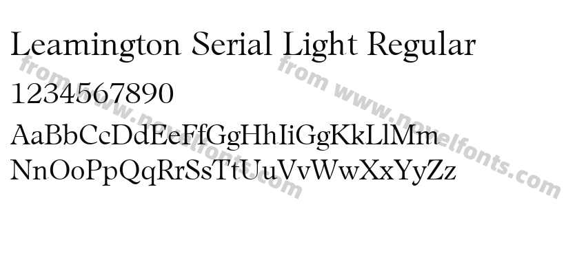 Leamington Serial Light RegularPreview