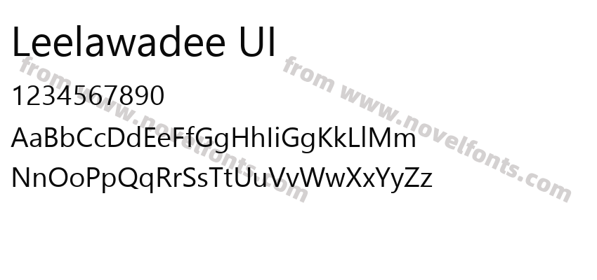 Leelawadee UIPreview