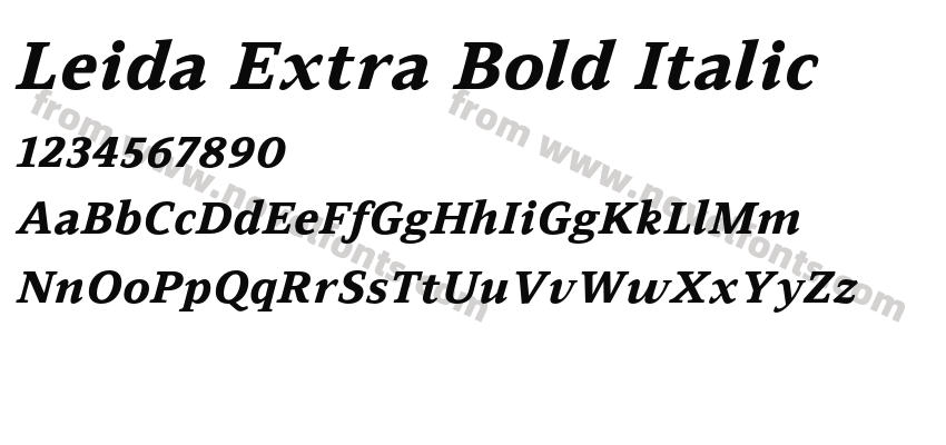 Leida Extra Bold ItalicPreview