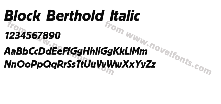 Block Berthold ItalicPreview