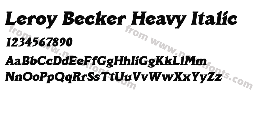 Leroy Becker Heavy ItalicPreview