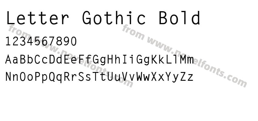 Letter Gothic BoldPreview