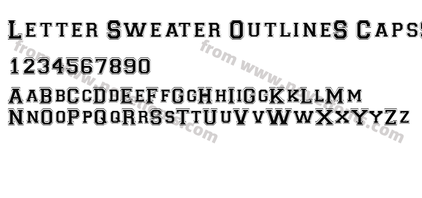 Letter Sweater OutlineS CapsS SiPreview