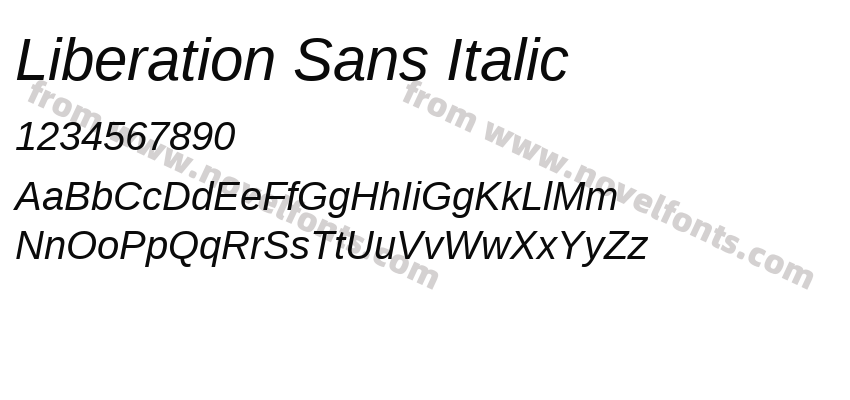 Liberation Sans ItalicPreview