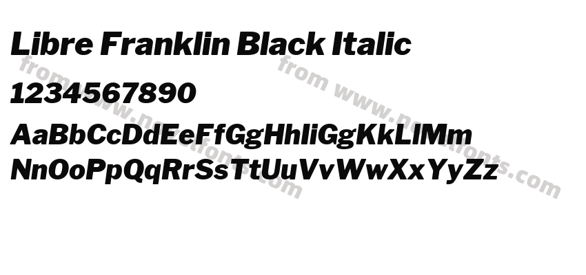 Libre Franklin Black ItalicPreview