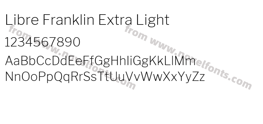 Libre Franklin Extra LightPreview