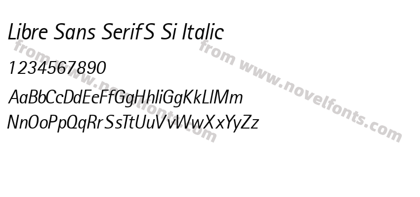 Libre Sans SerifS Si ItalicPreview