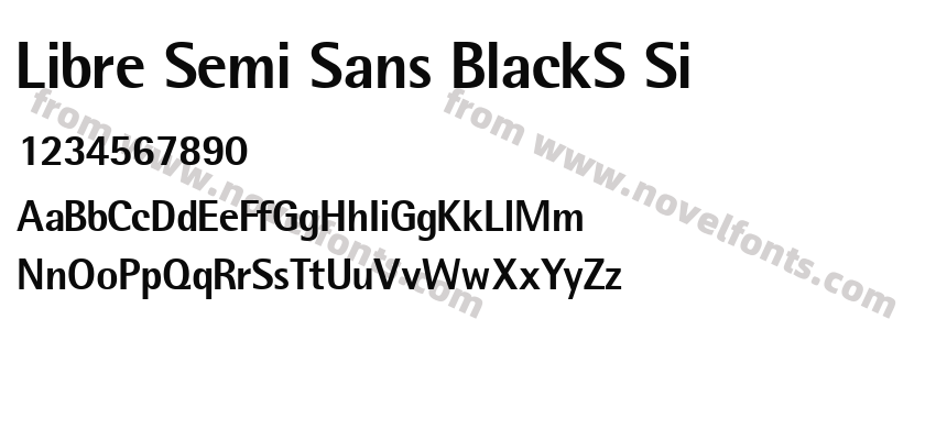 Libre Semi Sans BlackS SiPreview