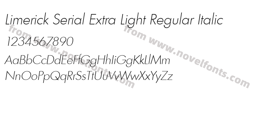 Limerick Serial Extra Light Regular ItalicPreview