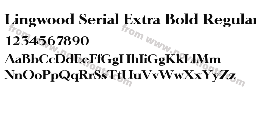 Lingwood Serial Extra Bold RegularPreview