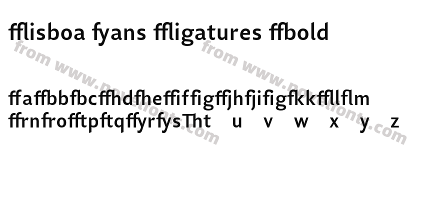 Lisboa Sans Ligatures BoldPreview