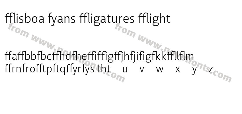 Lisboa Sans Ligatures LightPreview