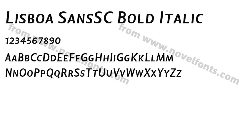 Lisboa SansSC Bold ItalicPreview