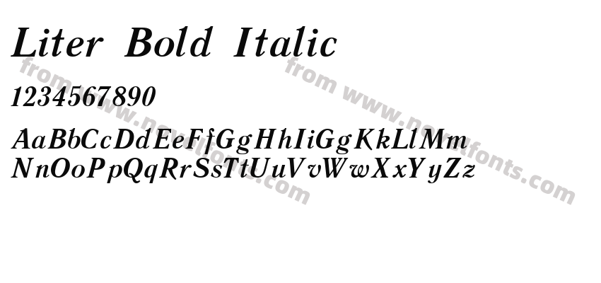 Liter Bold ItalicPreview