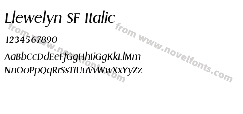 Llewelyn SF ItalicPreview