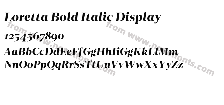 Loretta Bold Italic DisplayPreview