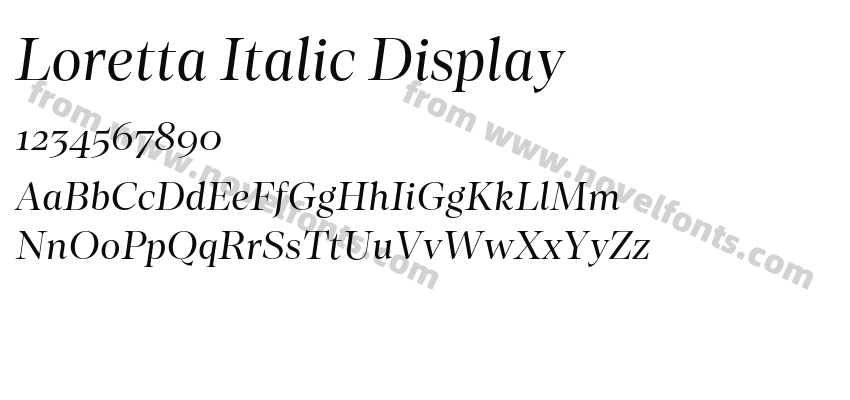 Loretta Italic DisplayPreview