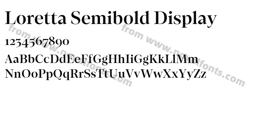 Loretta Semibold DisplayPreview