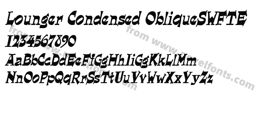 Lounger Condensed ObliqueSWFTEPreview