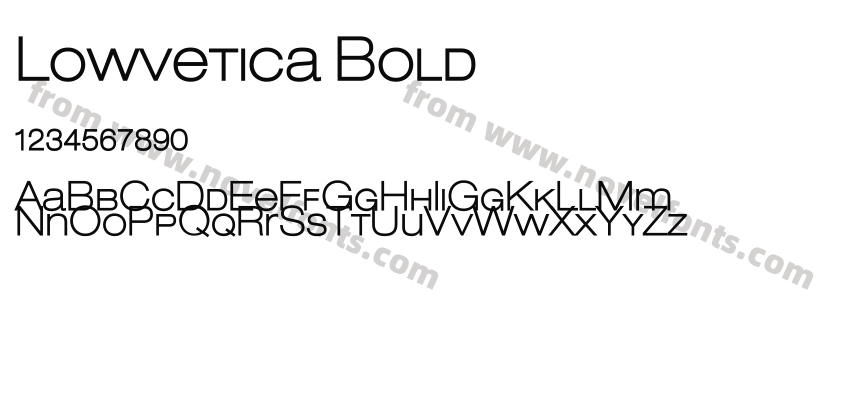 Lowvetica BoldPreview