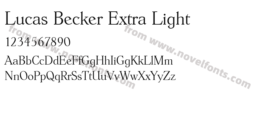 Lucas Becker Extra LightPreview