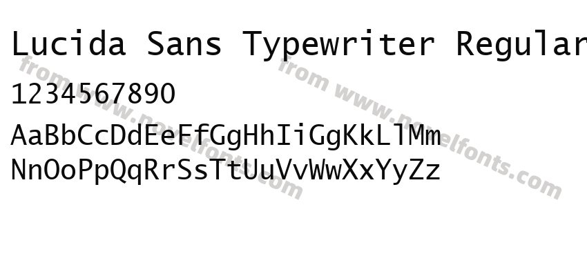 Lucida Sans Typewriter RegularPreview