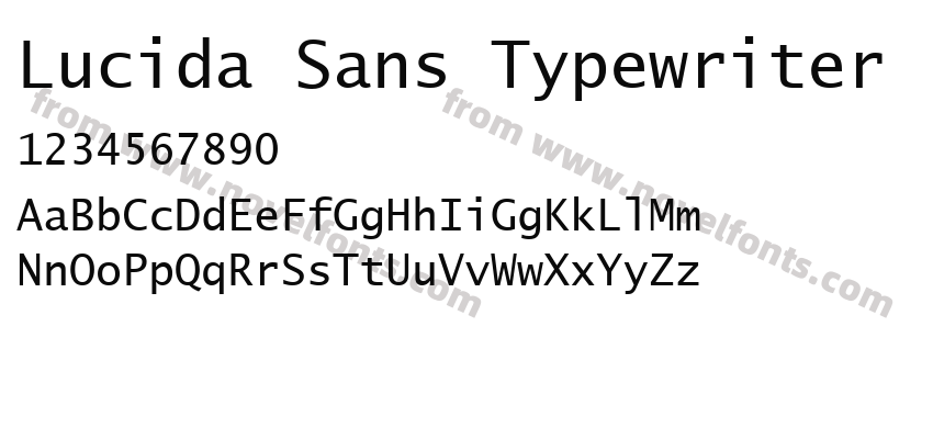 Lucida Sans TypewriterPreview