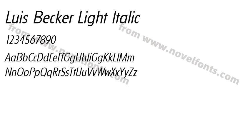 Luis Becker Light ItalicPreview