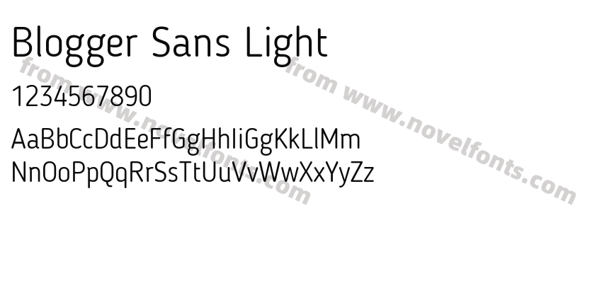 Blogger Sans LightPreview