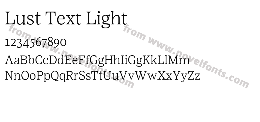 Lust Text LightPreview