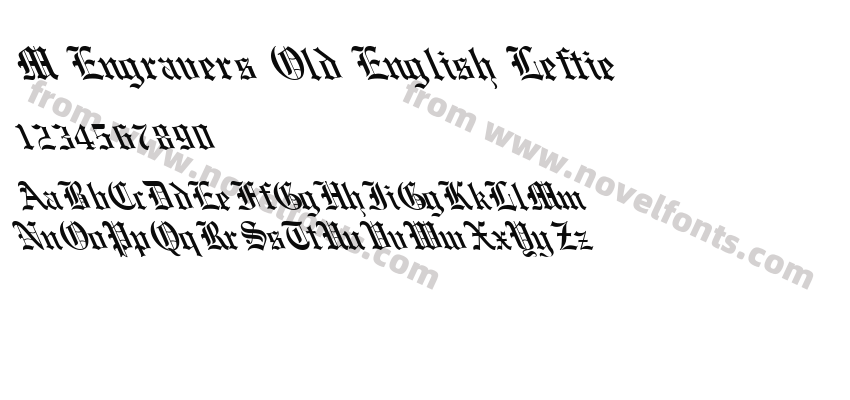 M Engravers Old English LeftiePreview