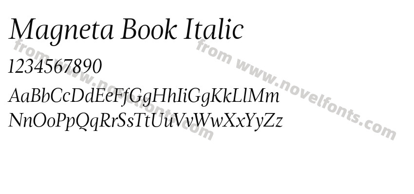 Magneta Book ItalicPreview