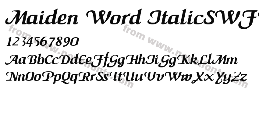 Maiden Word ItalicSWFTEPreview