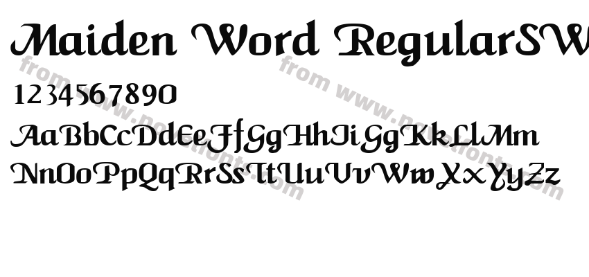 Maiden Word RegularSWFTEPreview