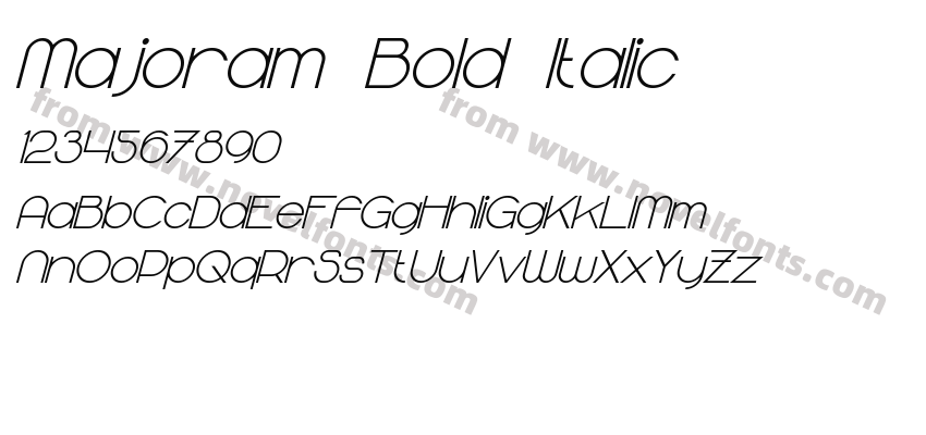 Majoram Bold ItalicPreview