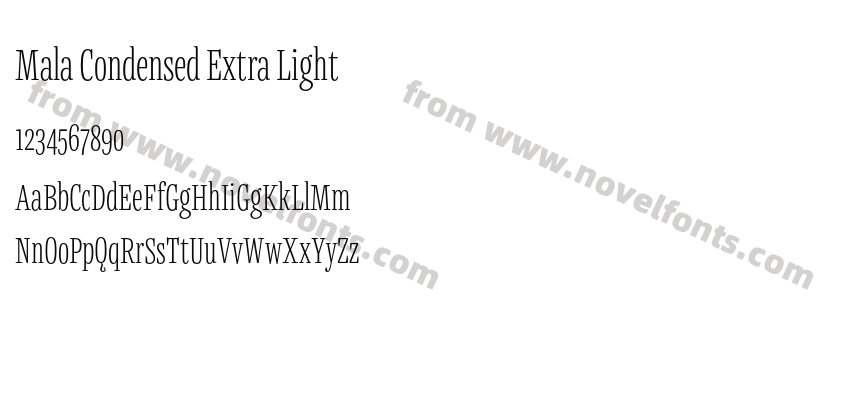 Mala Condensed Extra LightPreview