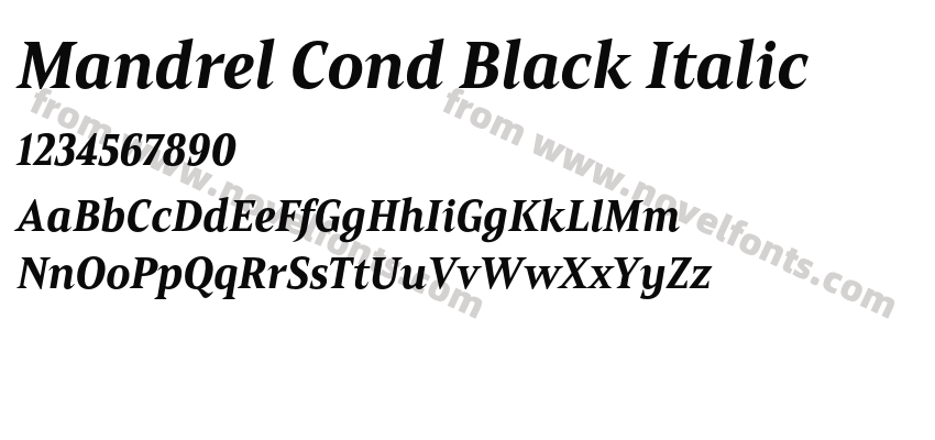 Mandrel Cond Black ItalicPreview