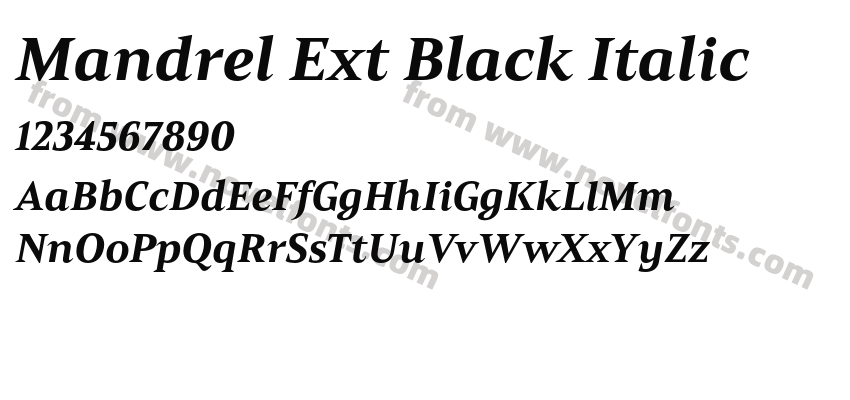 Mandrel Ext Black ItalicPreview