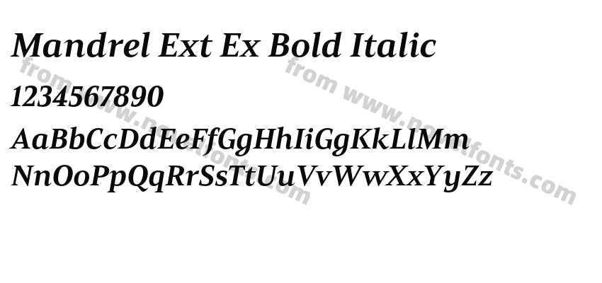 Mandrel Ext Ex Bold ItalicPreview