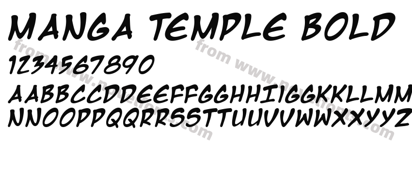 Manga Temple BoldPreview