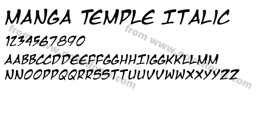 Manga Temple ItalicPreview