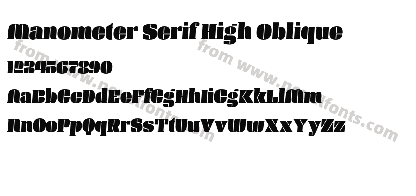 Manometer Serif High ObliquePreview