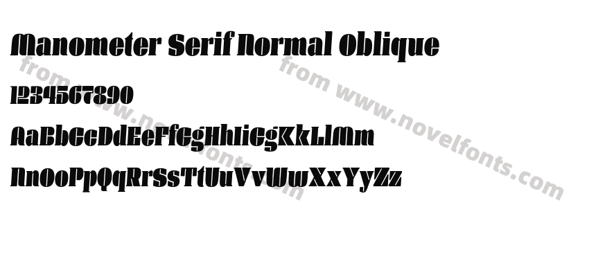 Manometer Serif Normal ObliquePreview