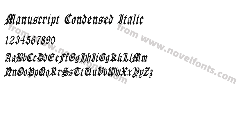 Manuscript Condensed ItalicPreview