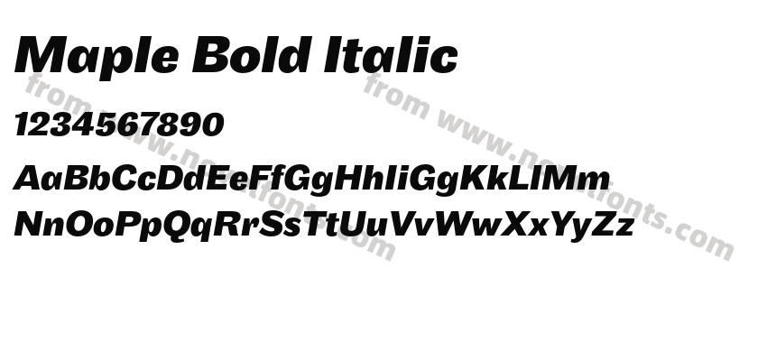 Maple Bold ItalicPreview