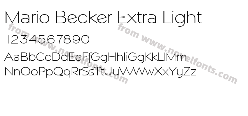 Mario Becker Extra LightPreview