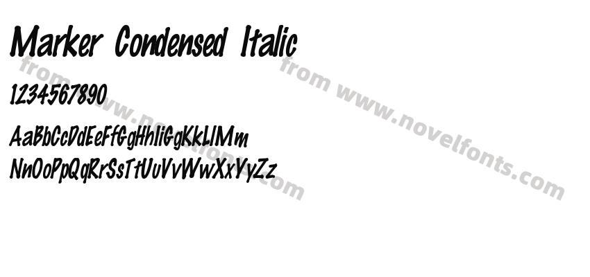 Marker Condensed ItalicPreview