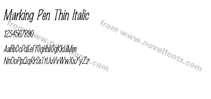 MarkingPen-Thin ItalicPreview